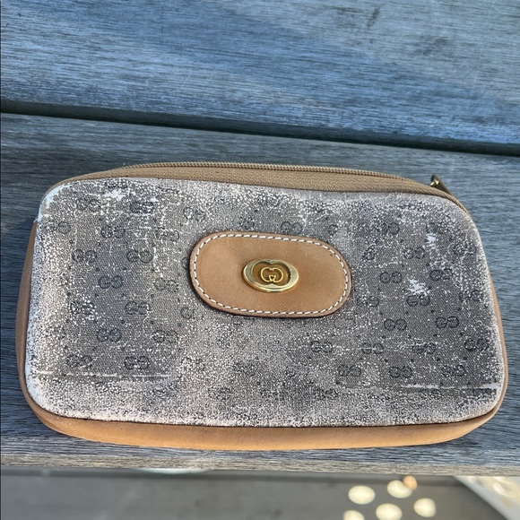 Gucci Mono Zip Pouch with many marks Rehab - Picture 1 of 8
